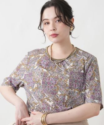 ＜Leilian plus house (Women/大きいサイズ)＞カットソー【Ｌｅｉｌｉａｎ　ＷＨＩＴＥ　ＬＡＢＥＬ】