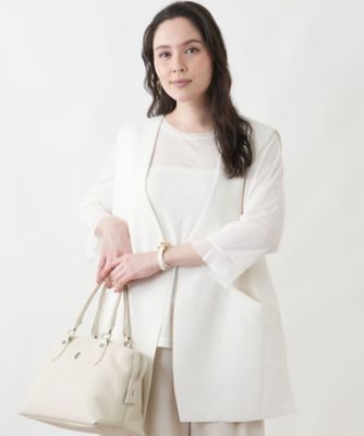 ＜Leilian plus house (Women/大きいサイズ)＞ベスト【Ｌｅｉｌｉａｎ　ＷＨＩＴＥ　ＬＡＢＥＬ】