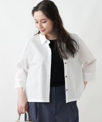 洗えるコットンブラウス | Leilian plus house (Women/大きいサイズ 