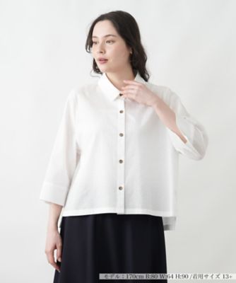 洗えるコットンブラウス | Leilian plus house (Women/大きいサイズ