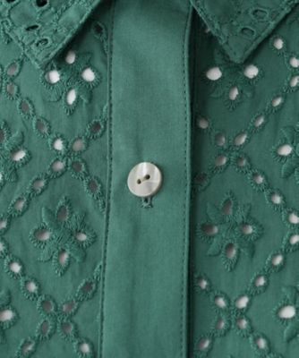 カットワークチュニックブラウス【Leilian WHITE