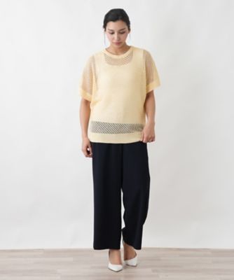 レリアン　スパンコール半袖ニット Leilian｜スパンコールノースリーブニット | Rakuten Fashion(楽天