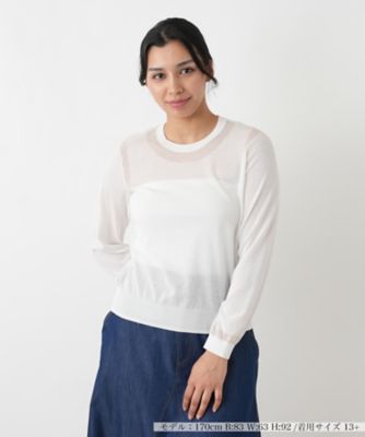 ＜Leilian plus house (Women/大きいサイズ)＞シアーコンビニットプルオーバー【ＮＥＭＩＫＡ】