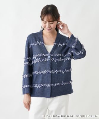 ＜Leilian plus house (Women/大きいサイズ)＞カーディガン【ＣＩＮＺＩＡ　ＣＡＬＤＩ】