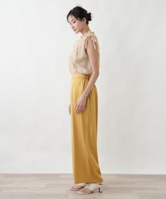 フロントタックワイドパンツ【BOURGE】 | Leilian plus house