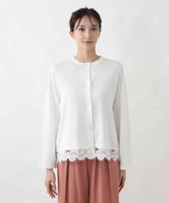 裾レースカーディガン【BOURGE】 | Leilian plus house (Women