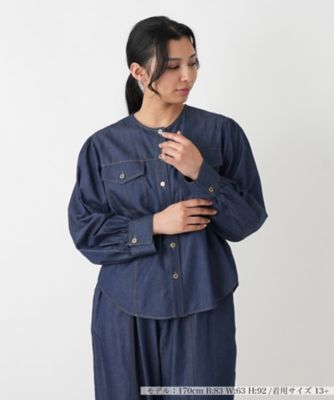 ＜Leilian plus house (Women/大きいサイズ)＞デニム調　ボリュームスリーブブラウス【ＮＥＭＩＫＡ】