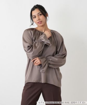 ＜Leilian plus house (Women/大きいサイズ)＞ネックギャザープルオーバー【ＮＥＭＩＫＡ】