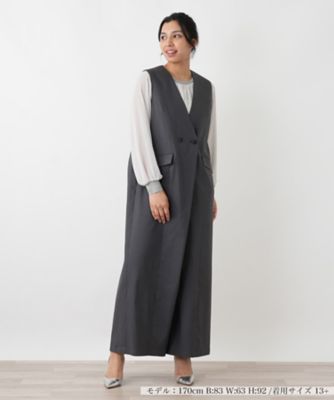 ＜Leilian plus house (Women/大きいサイズ)＞ダブルブレストワイドオールインワン【ＮＥＭＩＫＡ】