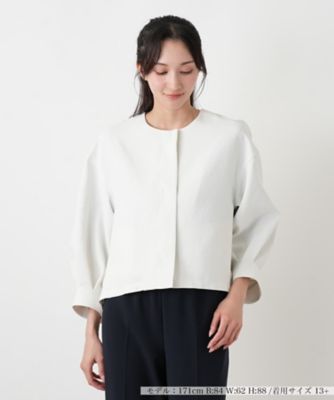 NEMIKA　ネミカ　美品　近年　レリアン　大きいサイズ　ノーカラージャケット ノーカラージャケット【NEMIKA】 | Leilian plus house (Women