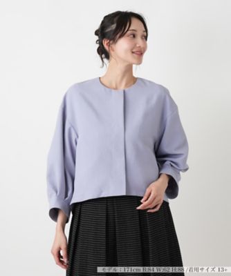 ＜Leilian plus house (Women/大きいサイズ)＞ノーカラージャケット【ＮＥＭＩＫＡ】