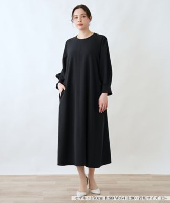 ＜Leilian plus house (Women/大きいサイズ)＞サイドリボンワンピース【ＢＯＵＲＧＥ】