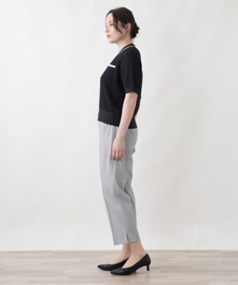【ナス】ポロ衿プルオーバー　ニット NOLLEY'S Sophi（ノーリーズソフィ）の「《手洗い可能》ポロ衿プル