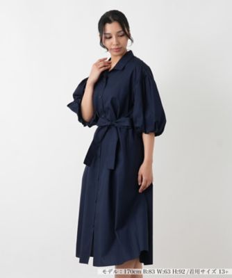 ＜Leilian plus house (Women/大きいサイズ)＞ボリュームスリーブシャツワンピース【ＮＥＭＩＫＡ】