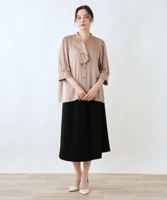 アシンメトリーフリルブラウス【BOURGE】 | Leilian plus house 