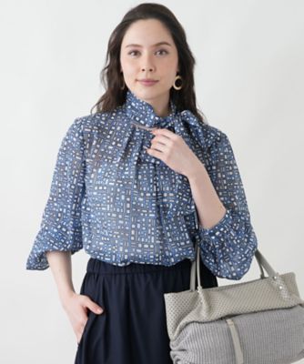＜Leilian plus house (Women/大きいサイズ)＞ブラウス【Ｌｅｉｌｉａｎ　ＷＨＩＴＥ　ＬＡＢＥＬ】