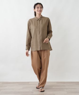 麻混シャツ【SORAGE】 | Leilian plus house (Women/大きい