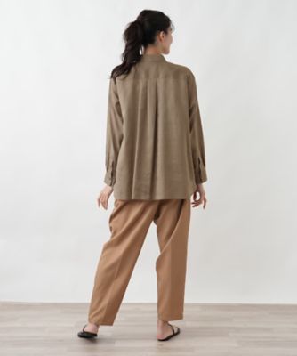 麻混シャツ【SORAGE】 | Leilian plus house (Women/大きい