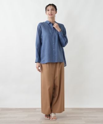 麻混シャツ【SORAGE】 | Leilian plus house (Women/大きい