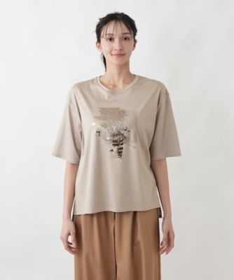 レース箔プリントTシャツ【SORAGE】 | Leilian plus house
