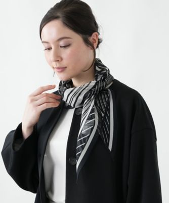 lovelivingproperly スカーフ ブラック スカーフ | Leilian plus house (Women/大きいサイズ)/レリアン プラス