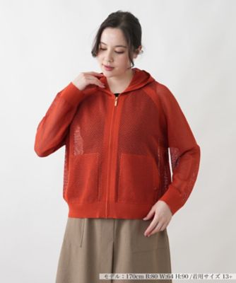 メッシュニットパーカー【Leilian WHITE LABEL 