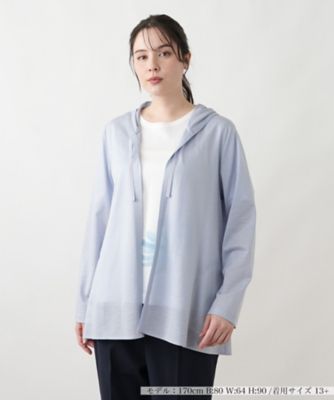 店頭人気】【接触冷感】羽織ブラウス【Leilian WHITE