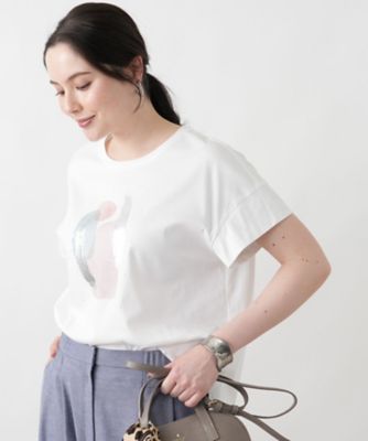店頭人気】【接触冷感】Tシャツ【Leilian WHITE