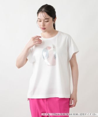 店頭人気】【接触冷感】Tシャツ【Leilian WHITE
