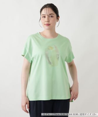 店頭人気】【接触冷感】Tシャツ【Leilian WHITE