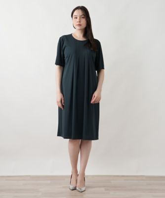 leilianレリアン　シルク　ドット　ワンピース　半袖　13. 接触冷感・吸水・速乾】ワンピース【Leilian WHITE