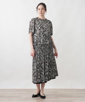 プリーツスカート【接触冷感】【Leilian WHITE LABEL