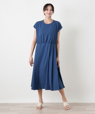 サイドプリーツワンピース【大妻女子大学コラボ商品】 | Leilian plus