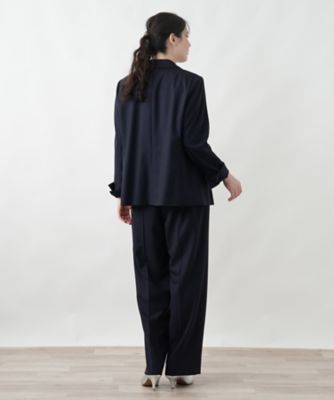 leilian - 【極美品・残布あり】レリアン★大人上品♪テーラードジャケット 一つボタン サイズ9 おしゃれな切替デザイン♪光沢あり ブラック系 z7460ｓ ワンボタンテーラードジャケット | Leilian plus house (Women/大きい