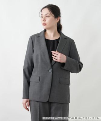 ワンボタンテーラードジャケット | Leilian plus house (Women/大きい