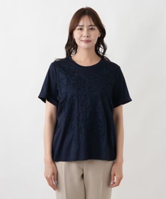 フラワーモチーフカットソー【MUSE BY ROCHAS