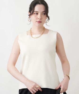スクエアネックカットソー【Leilian WHITE LABEL