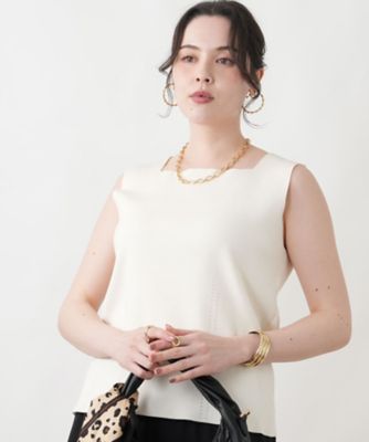 スクエアネックカットソー【Leilian WHITE LABEL