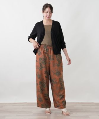 新品タグ付き　レリアン　プラスハウス　センターラインパンツ　焦茶　大きいサイズ パンツ【Leilian WHITE LABEL】 | Leilian plus