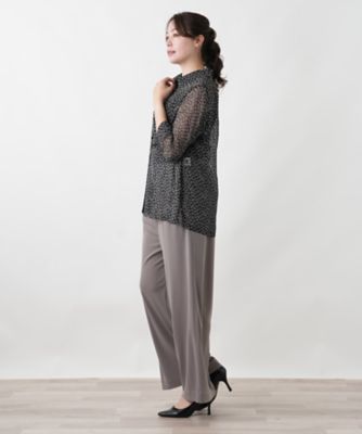 美品■レリアン WHITE LABEL■13+■ノーカラーシア―ブラウス・羽織り 羽織ブラウス【Leilian WHITE LABEL】 | Leilian