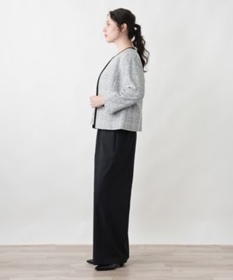 美品 Leilian ウール × シルク × 麻 ジャケット 13+ 日本製 ジャケット【Leilian WHITE LABEL】 | Leilian plus