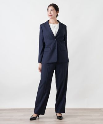 美品■レリアンWHITE LABEL■サイズ13+■上品なパンツスーツ■ネイビー パンツスーツ【セレモニー】 | Leilian plus house (Women/大きい