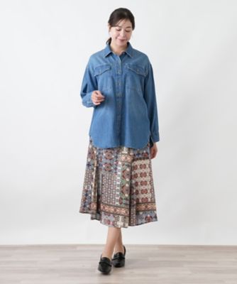レリアン大きいサイズトップス 春夏 シャツブラウス【L JEANS】 | Leilian plus house (Women/大きい