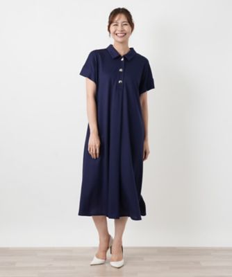 お値下げ！三越伊勢丹 primish 半袖ワンピース ネイビー 9号 お値下げ