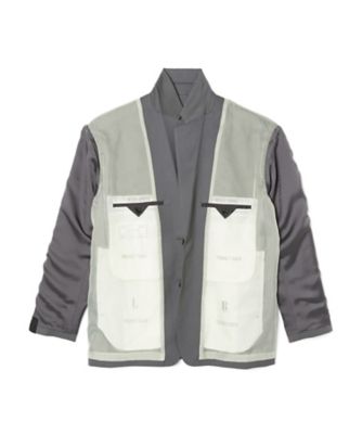 ジャケット・アウター n.hoolywood gray N.HOOLYWOOD (エヌハリウッド) 47PIECES ZIP UP HOODIE / ジップ