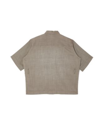 【サイズ42美品】 N.ハリウッド ハーフスリーブ ウール リネン シャツ HALF SLEEVE SHIRT | N.HOOLYWOOD (Men)/エヌ
