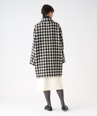 80s オーダーメイド LANVIN チェック ステンカラーコート ゆったり ロービングチェックコート | LANVIN COLLECTION (Women