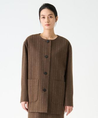 ＜LANVIN COLLECTION (Women)＞ストライプウールジャケット