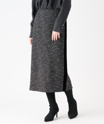 ＜LANVIN COLLECTION (Women)＞ネップボーダータイトスカート