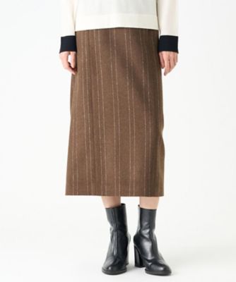 ＜LANVIN COLLECTION (Women)＞ウールストライプスカート